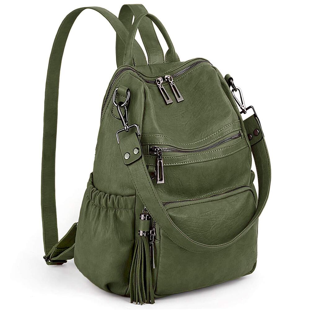 4334 Backpack Purse Leather Vegan Fashion Designer Rucksack Convertible